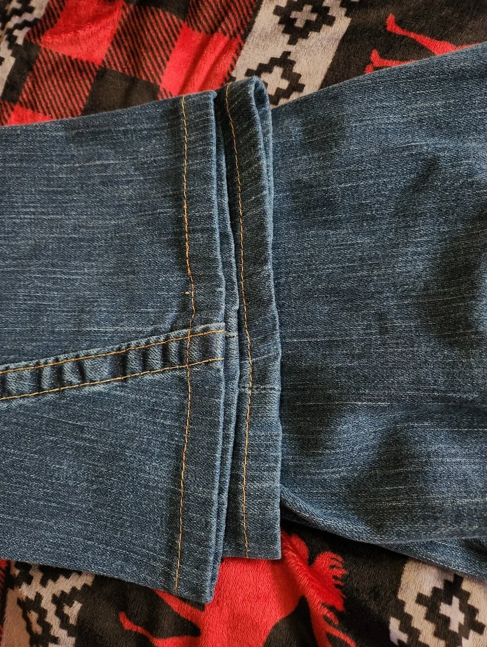 True Religion Joey Low Rise Flare Jeans Signature Stitch Size 29 Y2K USA - Picture 9 of 12